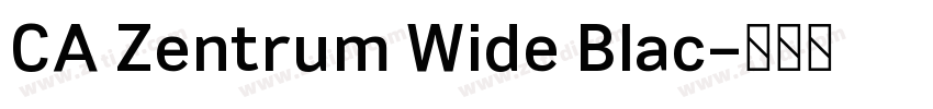 CA Zentrum Wide Blac字体转换